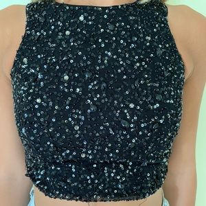 Stradivarius Sequin Crop Top. Size Small.